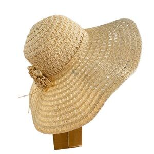 August Large Wide Brim Straw Sun Hat